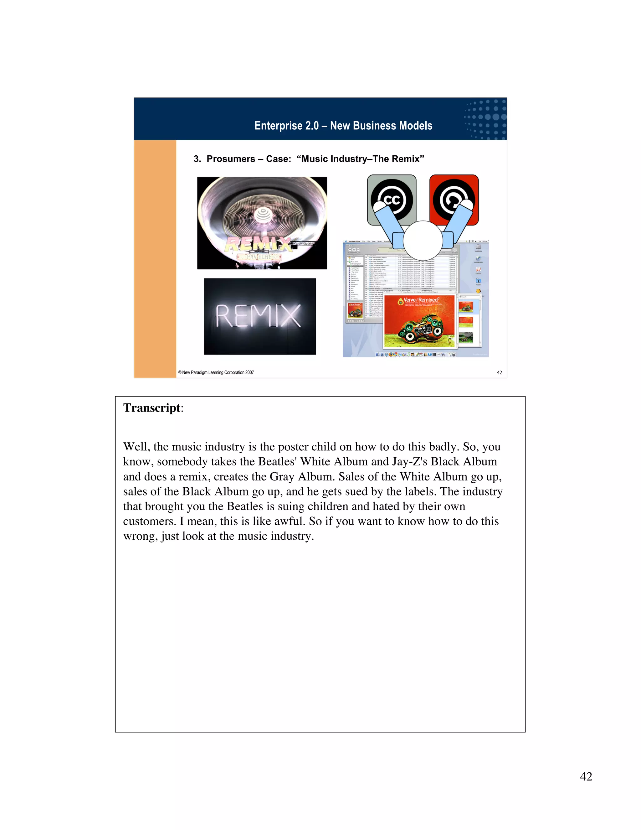 Wikinomics - Winning With The Enterprise 2.0 - with transcript