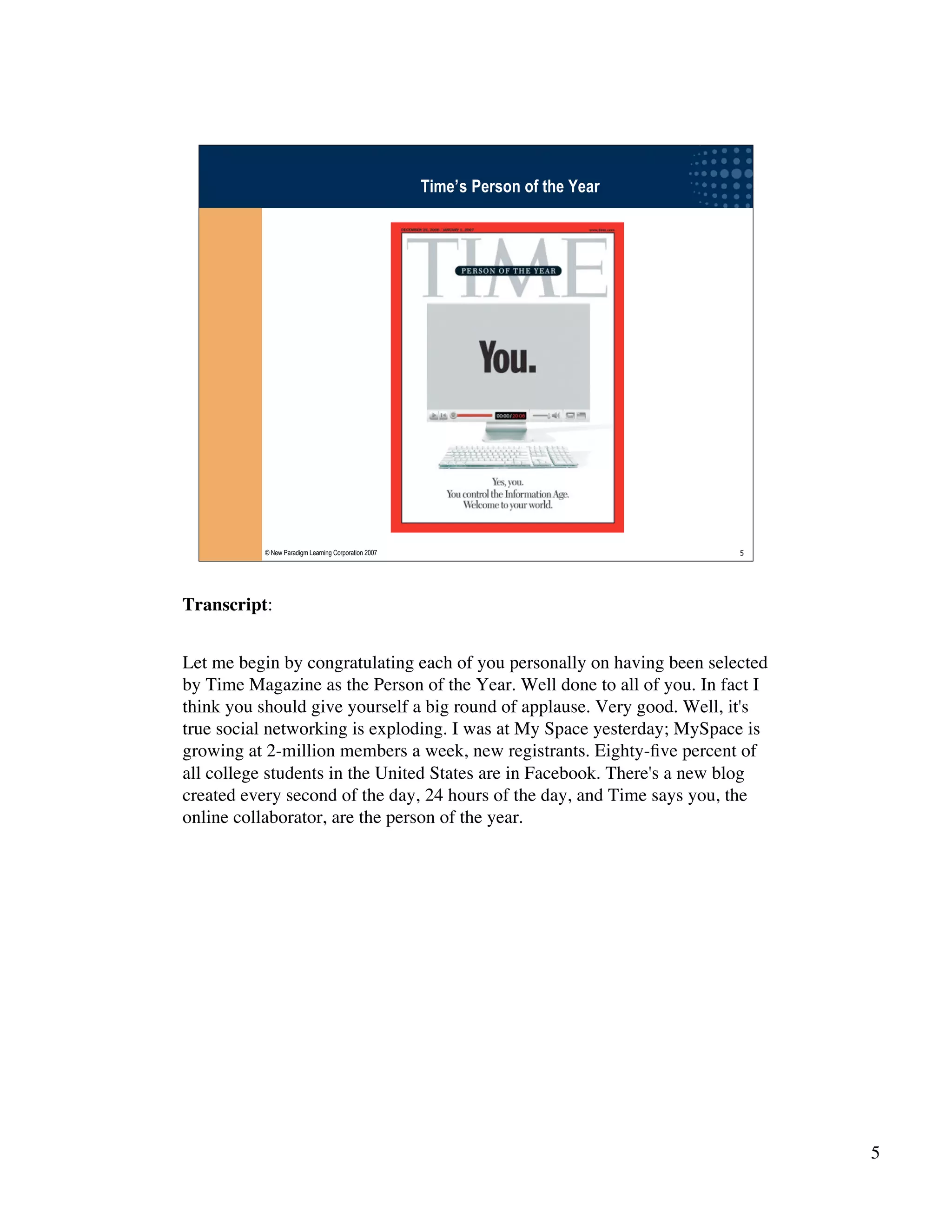 Wikinomics - Winning With The Enterprise 2.0 - with transcript