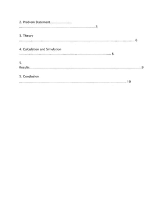 Wikinson Power Equal Split Wilkinson Power Divider - Project Report | DOCX
