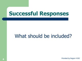Successful Responses What should be included? 
