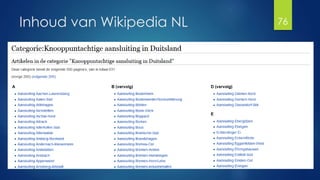 Inhoud van Wikipedia NL 76 
 