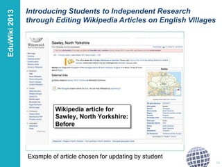 Editing Wikipedia: Why You Should and How You Can Support Your Users | PPTX