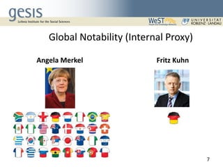 7
Angela Merkel Fritz Kuhn
Global Notability (Internal Proxy)
 