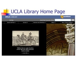 UCLA Library Home Page 