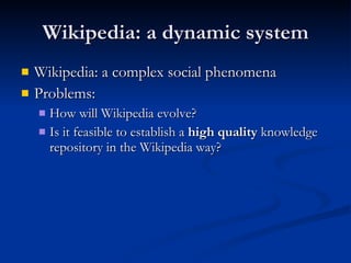 Wikipedia Dynamics | PPT