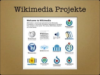 Wikimedia Projekte
 