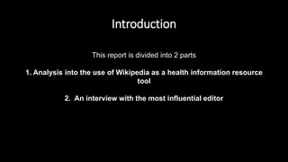 Wikipedia Health Landscape - Top Health Conditions | PPTX