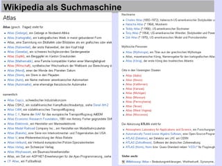 Wikipedia   als Suchmaschine 