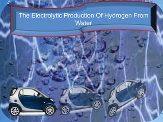 The Electrolytic Production Of Hydrogen From Water 
