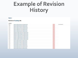 Example of Revision History