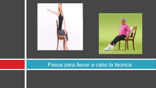 Pasos para llevar a cabo la técnica
 