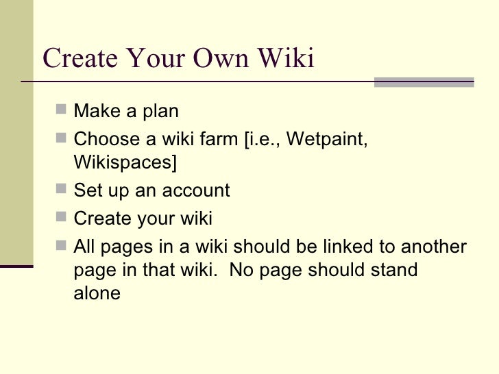 using wikis in education create your own wiki