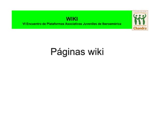 Páginas wiki 