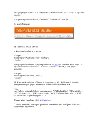 Creación de Wikis en PbWiki | PDF
