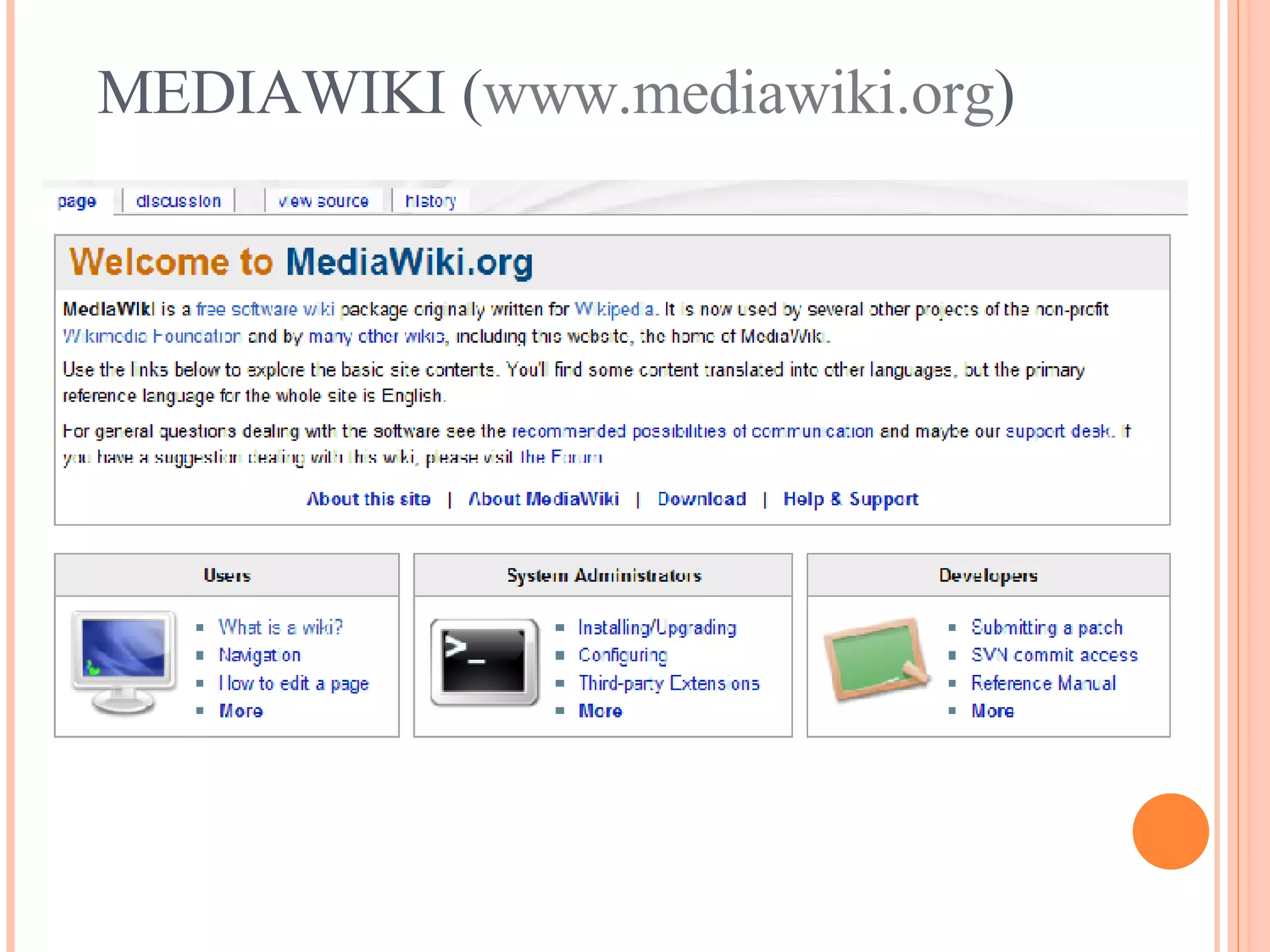 MEDIAWIKI ( www.mediawiki.org ) 