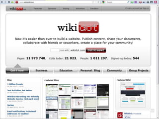 PBworks
Lino OliveiraAplicações e Práticas Web 2.0 na Biblioteca Escolar - PGGBE
 