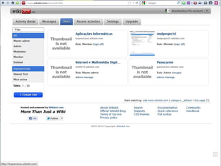 Pbworks.com
Lino OliveiraAplicações e Práticas Web 2.0 na Biblioteca Escolar - PGGBE
28
 