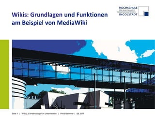Wikis: Grundlagen und Funktionen am Beispiel von MediaWiki 