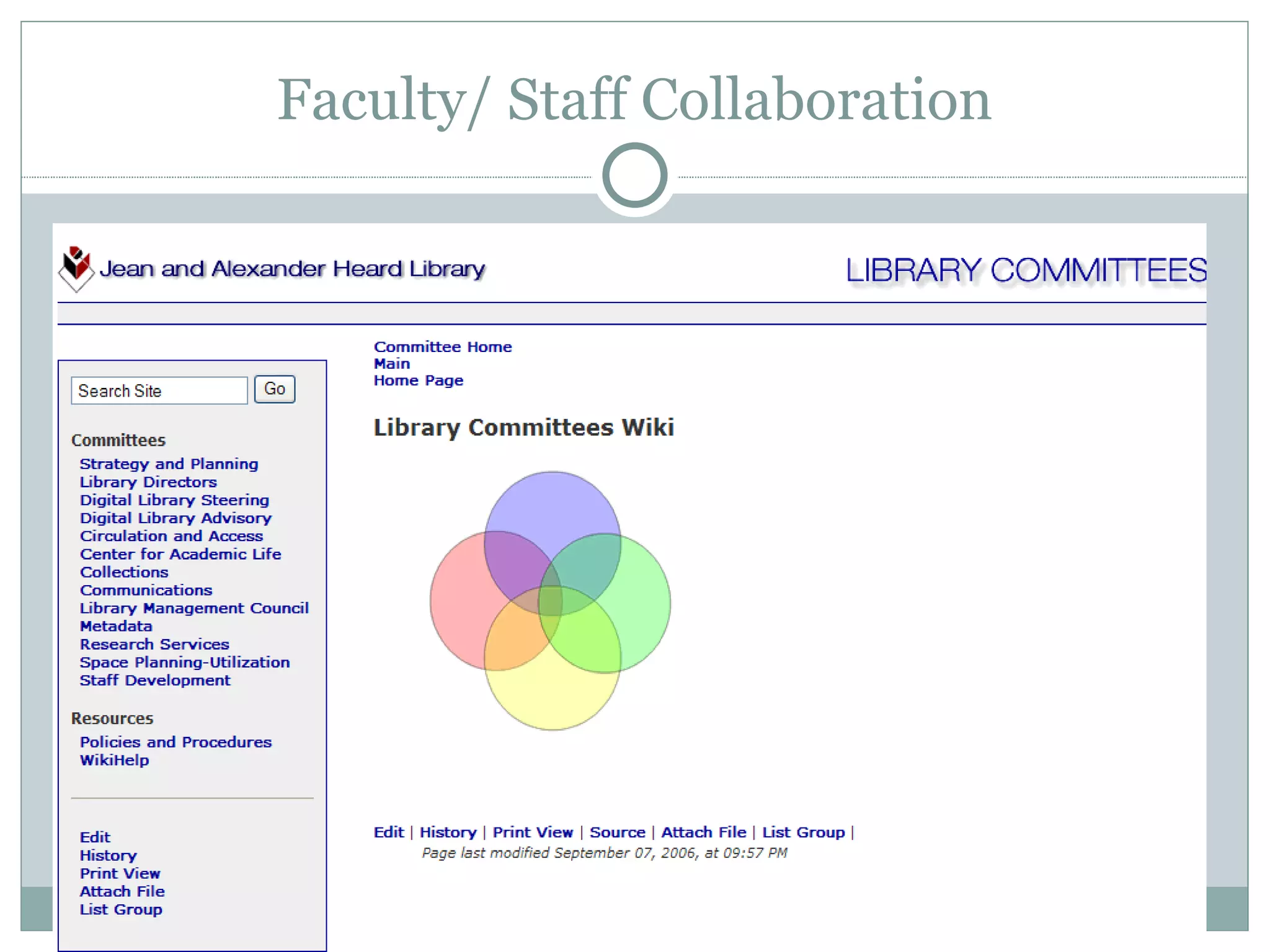 Faculty/ Staff Collaboration 