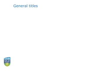 General titles 