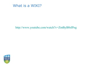What is a WIKI? http:// www.youtube.com/watch?v =ZmByB0sIPog 