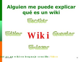 Alguien me puede explicar qué es un wiki Wiki Qué es un wiki en lenguaje sencillo:  Vídeo 