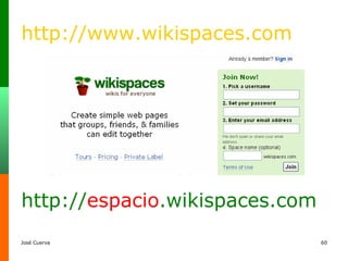 http:// www.wikispaces.com http:// espacio .wikispaces.com 