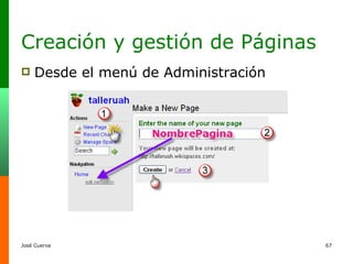 Creación y gestión de Páginas ,[object Object]