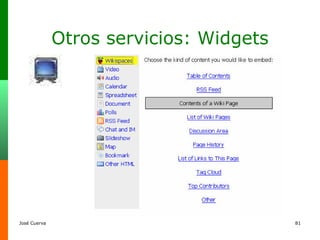 Otros servicios: Widgets 