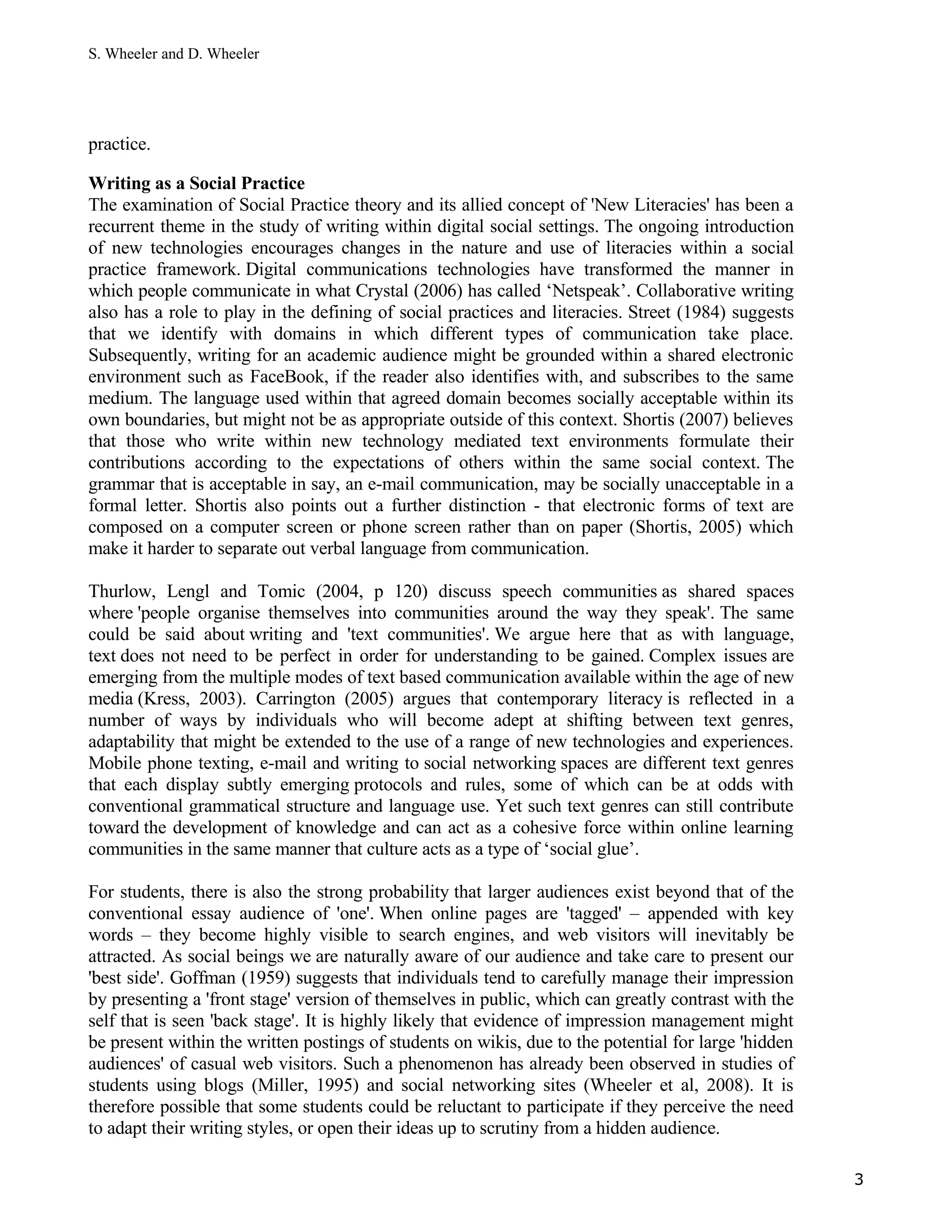 Using wikis to promote quality learning in teacher training