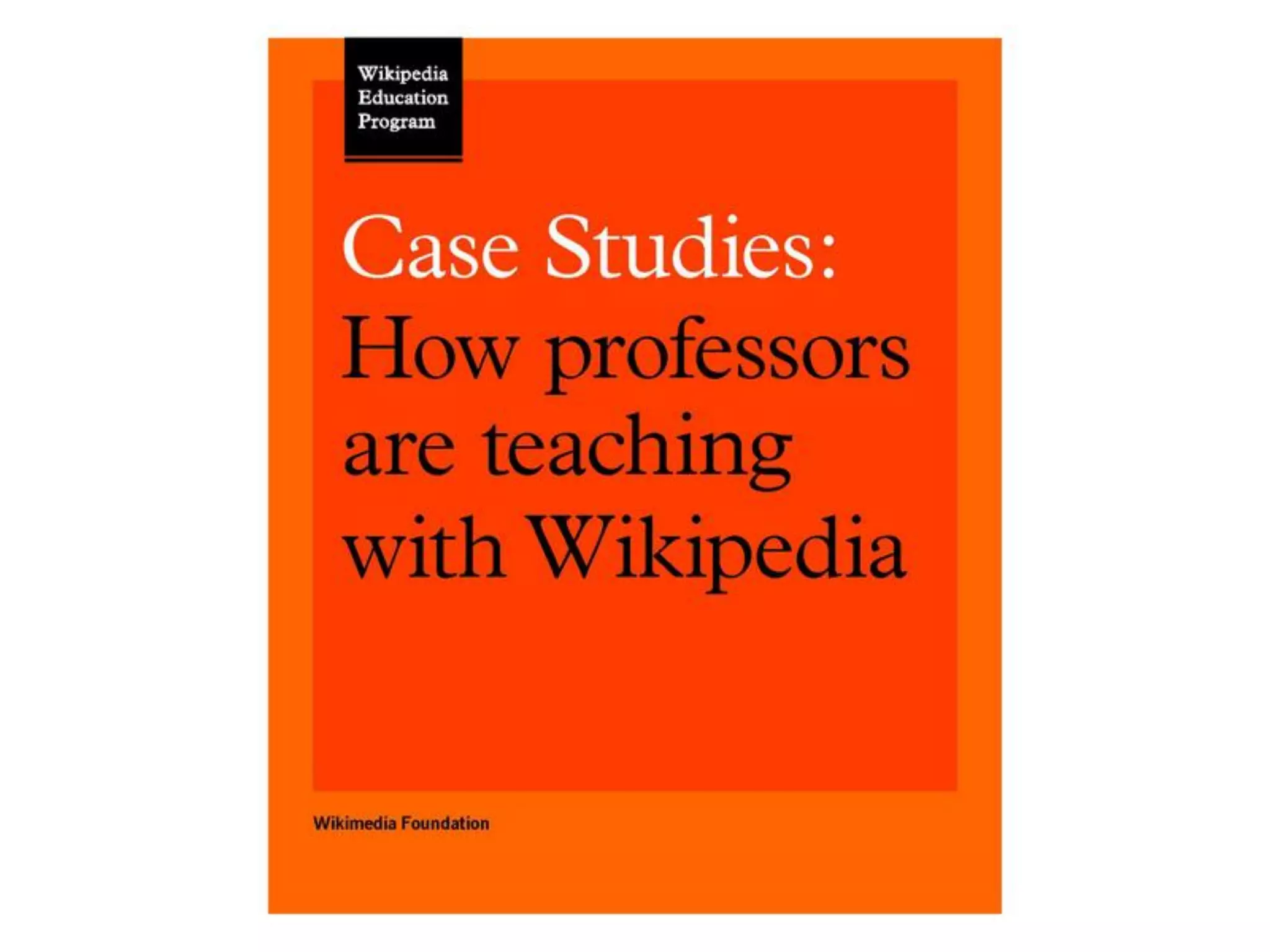 Education Program
Started with 2010 Public Policy Initiative
20,000 printed pages
6,000 Wikipedia articles

Mission Alignment:
Increasing participation
Increasing quality

 