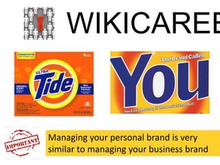 WIKICAREE

Managing your personal brand is very
similar to managing your business brand

 