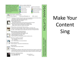 Make Your
Content
Sing

 
