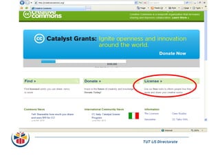 The licences aim to clarify the conditions of use and avoid many of the problems current copyright laws pose when attempting to share information. 
