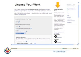 CC maximises impact of workThis work is licensed under a Attribution-NonCommercial-ShareAlike 2.0 licenceTUT LIS Directorate