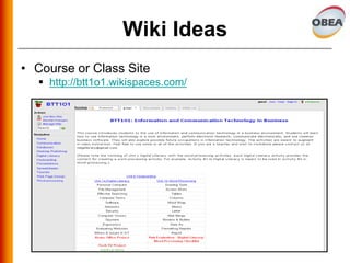 Wikis In Your Business Class