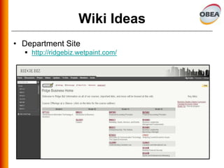 Wikis In Your Business Class