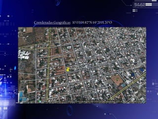 Coordenadas Geográficas: 10°03’09.82”N 69°21’01.20”O

 