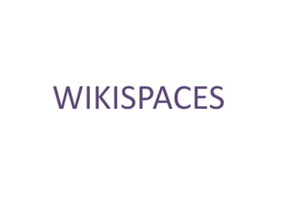 WIKISPACES 