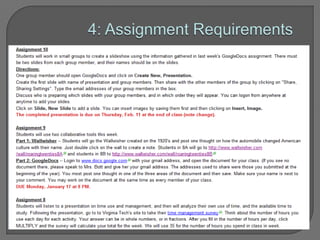 4: Assignment Requirements