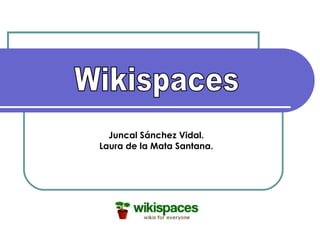 Juncal Sánchez Vidal. Laura de la Mata Santana. Wikispaces 