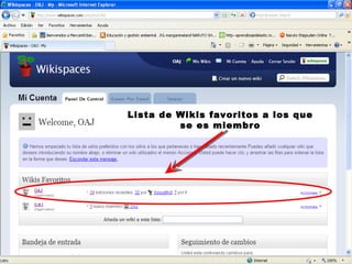 Lista de Wikis favoritos a los que se es miembro 