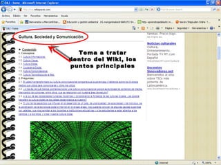 Tema a tratar dentro del Wiki, los puntos principales 