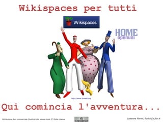 Wikispaces per tutti




                                                                             http://www.fumetti.org




Qui comincia l'avventura...
                                                                                                      Luisanna Fiorini, fiorluis[at]tin.it
Attribuzione-Non commerciale-Condividi allo stesso modo 2.5 Italia License
 
