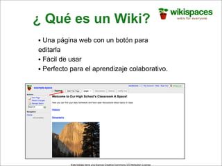 Wikispaces para docentes