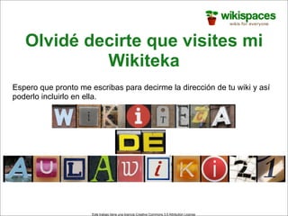 Wikispaces para docentes