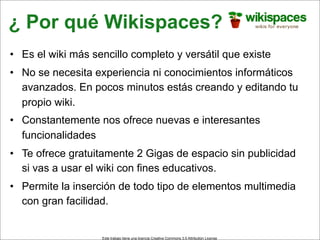 Wikispaces para docentes