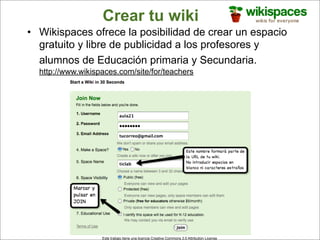 Wikispaces para docentes