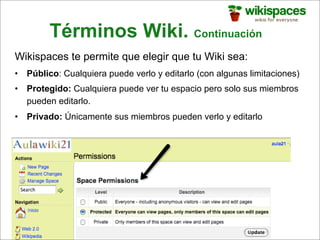 Wikispaces para docentes