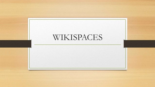Wikispaces presentation